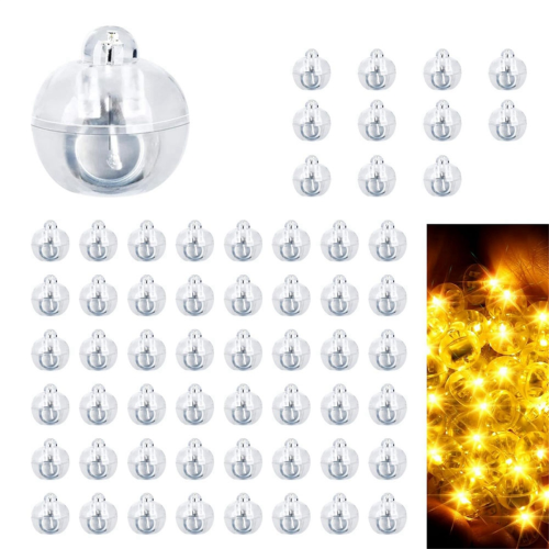 60 Stück LED-Ballonlichter, Mini-Licht, Warmweiß, f 2
