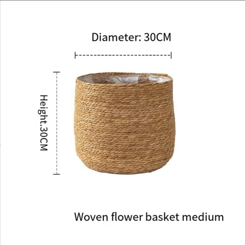 Seagrass Flower Pot - Woven Plant Decorative Baske 2