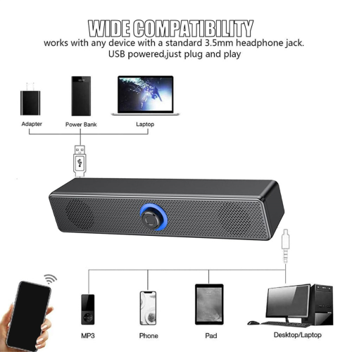 Ηχεία υπολογιστή Bluetooth με κουμπί ελέγχου έντασης ήχου 2