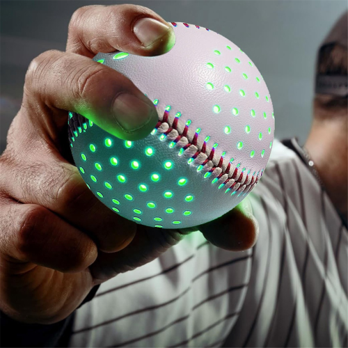 Bola de beisebol iluminada, de 9 polegadas que brilha no escuro 2