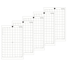 Tapete de corte 5 peças 12x8 pol. PVC adesivo de aderência padrão