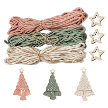 Macramé gevlochten kerstboom DIY-pakket knutselcadeau Ve