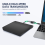 Leitor externo de CD/DVD R/RW, com USB 3.0 e USB-C 4
