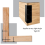 Conjunto de 4 suportes de canto para canteiro elevado com Wo 6