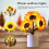 Lámpara LED de girasol, luz nocturna artificial, recargable por USB 4