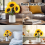 Lámpara LED de girasol, luz nocturna artificial, recargable por USB 5