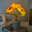 Lámpara LED de girasol, luz nocturna artificial, recargable por USB 3