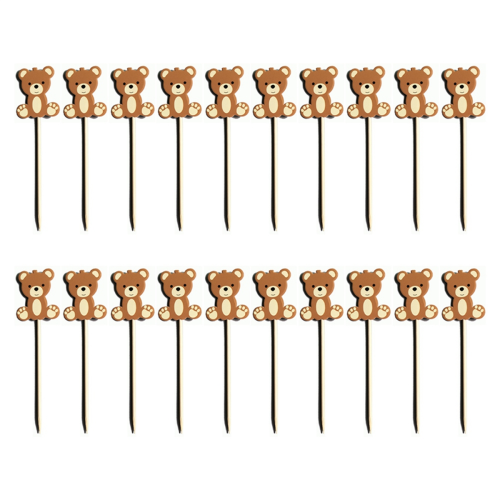20x Cartoon Bär Kuchen Topper Nette Papier Tags für 1