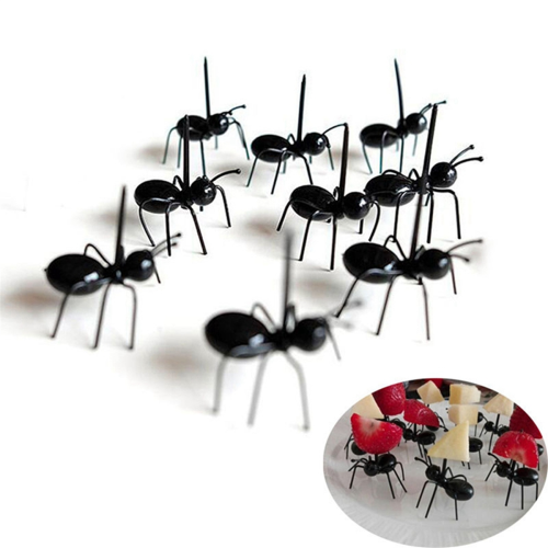 12Pcs Ant Toothpicks Fruit Dessert Fork, Reusable 2