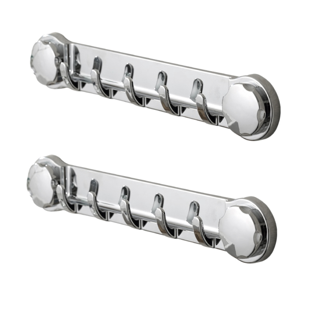 2 X Multifunktionale Badezimmer-Wandhaken Mit Saugnapf-image