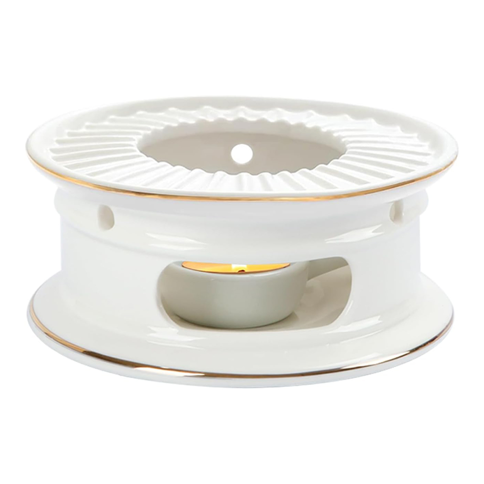 Chauffe-théière, chauffe-thé en céramique avec bougie chauffe-plat