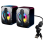 2 τεμάχια ηχείο USB Subwoofer Light Emitting Mini Co 1