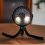 Mini ventilatore silenzioso ricaricabile USB portatile nero 3 1