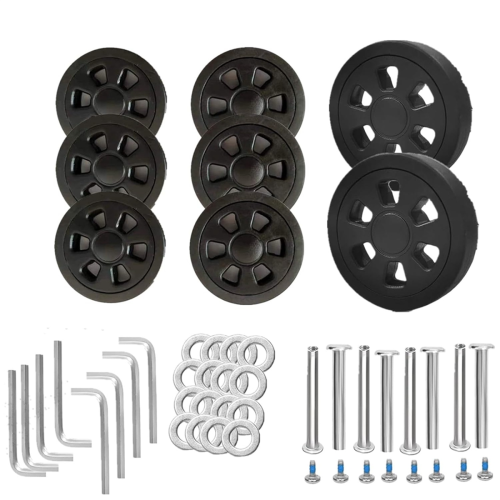 8 stk erstatningshjul til kuffert, diameter 60 mm (2,36 in)