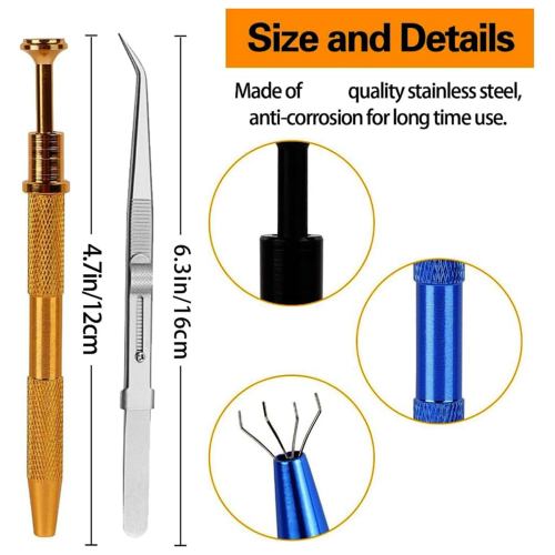 3 PCS Piercing Ball Grabber-Tool 2 Pack 4 Claw Jew 2