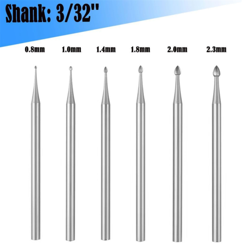 6 τεμάχια κοσμήματα Bud Burr - 3/32 ιντσών Shank Lapidary M 2