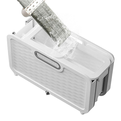 Cubo de limpieza plegable y plano con ruedas 2