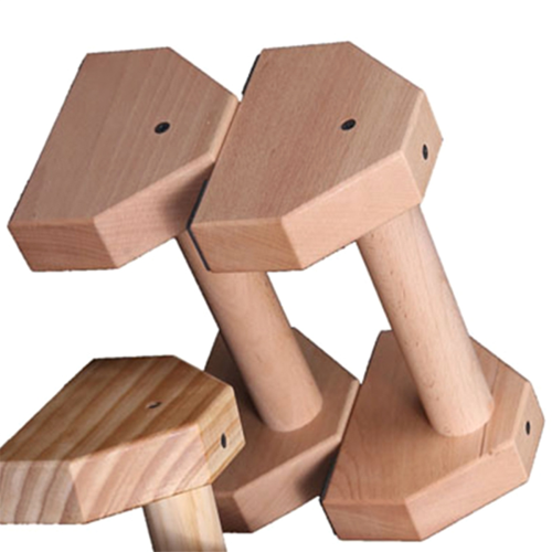 Push-Up Stand Wood Pushup Bars Non-Slip Base Exerc 2