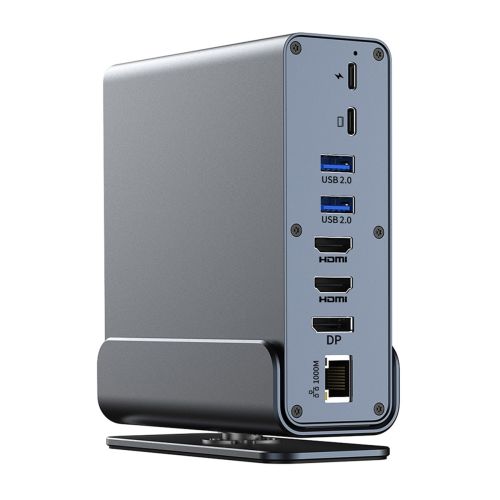 Stație de docking USB-C 15 în 1, 4K HD, hub vertical