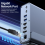 Stație de docking USB-C 15 în 1, 4K HD, hub vertical 6