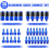 35 stk. luftslangekoblinger 1/4-tommer NPT aluminium C 4