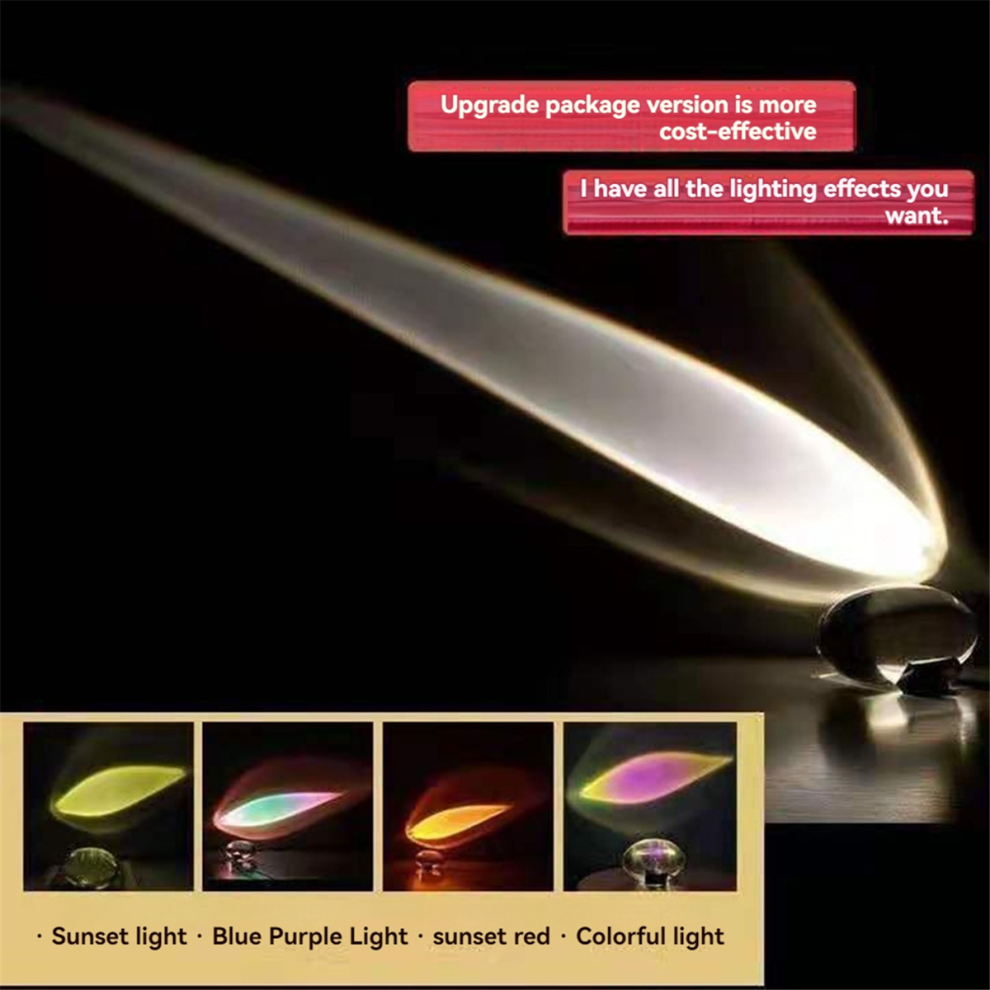 Lampe de coucher de soleil avec abat-jour en cristal Projection de nuit