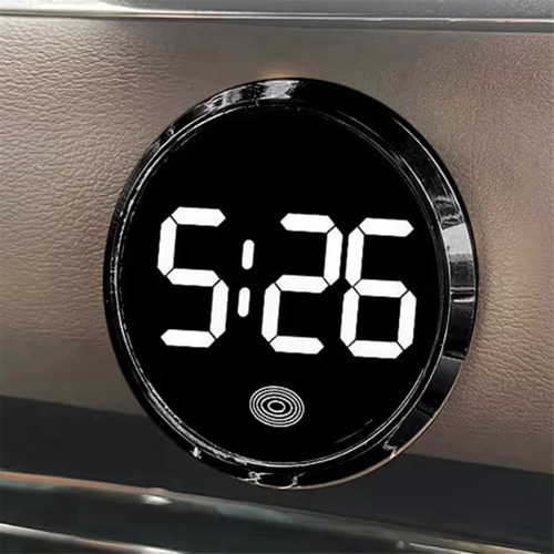 Relógio interno de carro, relógio, acessórios, LED elétrico 2