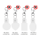 4PCS LED εξάχνωση κενό μπρελόκ ακρυλικό φωτιστικό 6
