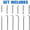 Extra Long Precision Hook and Pick Set, 6-Piece Ch 5