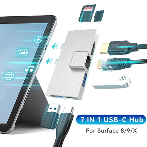 Dockingstation Type-C Hub Pro 8 9 X med 4K RJ45