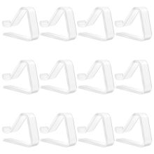 12 peças de prendedores transparentes para toalha de mesa, toalha de mesa
