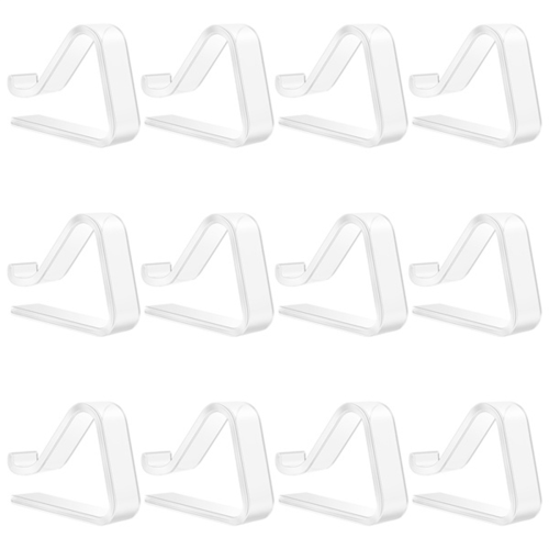 12 Stück transparente Tischdeckenklammern, Tischtuchklammern