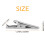 50 Pcs Silber Ton Metall Alligator Clip Krokodil 7