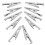 50 Pcs Silber Ton Metall Alligator Clip Krokodil 11