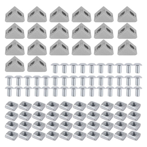 Aluminium profielconnectorset 2020-serie, 20 stuks