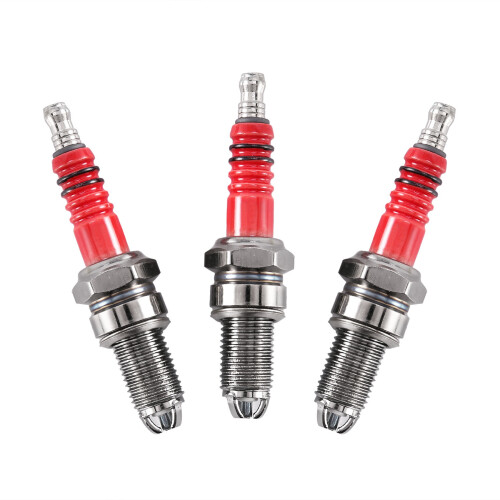 3pcs D8TC 3 Electrode Spark Plug, Racing Plug with 2