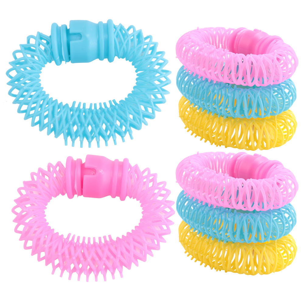 Lot de 8 bigoudis magiques en spirale pour cheveux