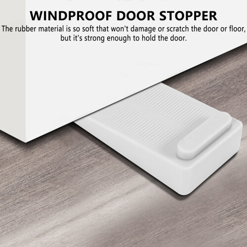 6 PCS Door Wedge Rubber, Stopper, Heavy Duty Slip- 2