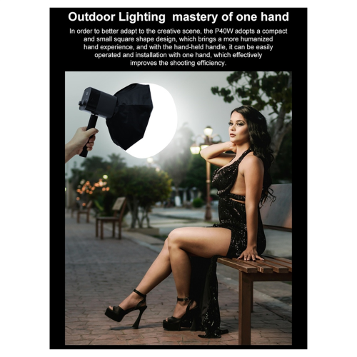 Luz de vídeo LED 40W bicolor COB fotográfica 2