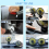 Ventilator auto universal, cu două capete reglabile, alimentat prin USB 8