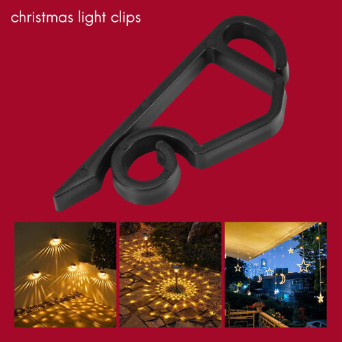 Mini ganci per grondaie, clip per luci di Natale da esterno Ha 2