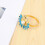 Valentinstagsgeschenk, blaue Serviettenringe, 6-teiliges Set, 9