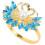 Valentinstagsgeschenk, blaue Serviettenringe, 6-teiliges Set, 10