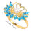 Valentinstagsgeschenk, blaue Serviettenringe, 6-teiliges Set, 7