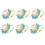 Valentinstagsgeschenk, blaue Serviettenringe, 6-teiliges Set, 8