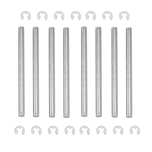 8 kpl 44 mm:n ripustustappeja E-klipseillä 1/10-putkelle 2