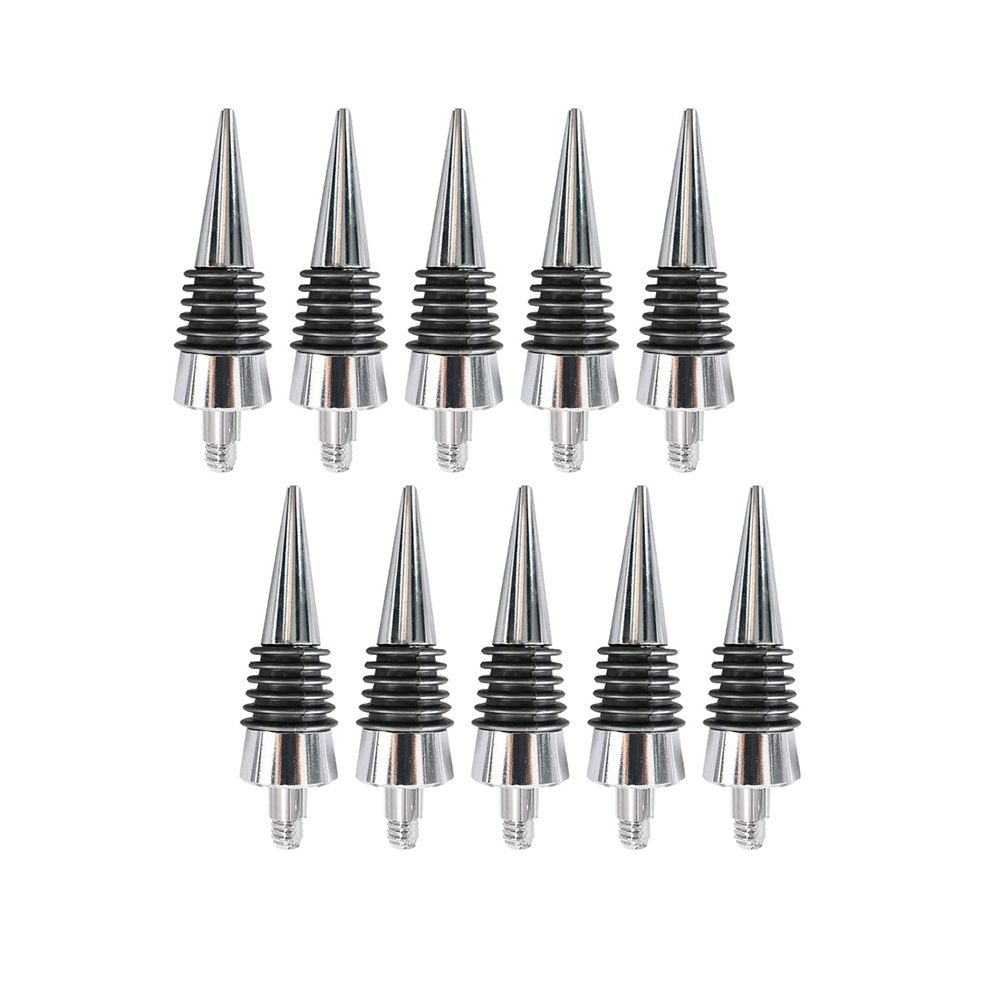 Juego De 10 Tapones MetáLicos Para Botellas De Vino Con Rosca, Color Blanco-image