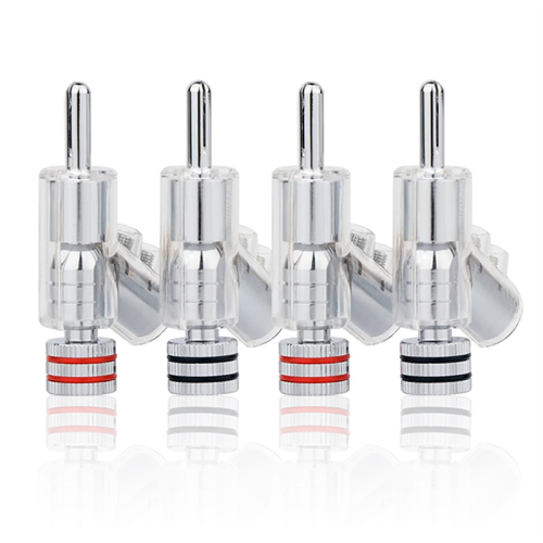 4 buc. Cablu de boxă Hi-Fi placat cu rhodiu, cu conector blocabil B 1