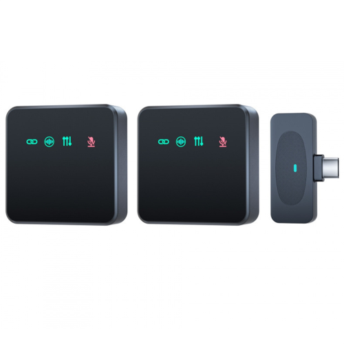 Wireless Lavalier Microphone One to Two Type-C wit