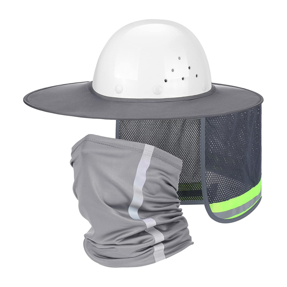 2 Pcs Sun Hard Hat Neck Protection High Visibility